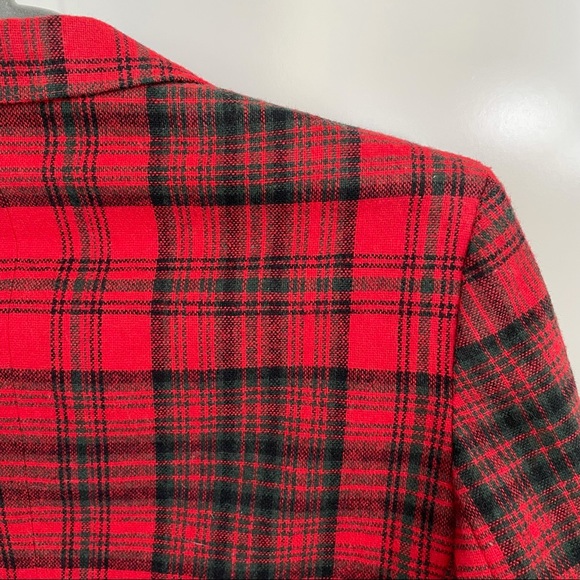 Prestige of Boston Vintage Plaid Wool Blazer Size 12 - Picture 8 of 12